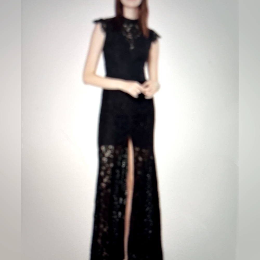 FAME AND PARTNERS black lace dress